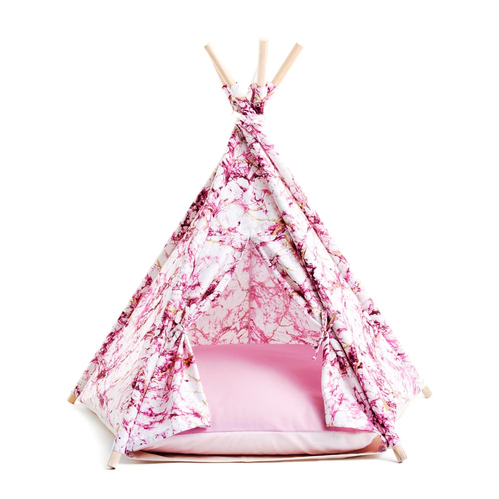 Huts and Bay_Teepee tent_Marble Pink